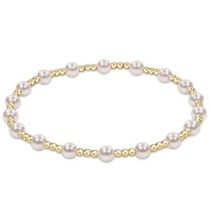 enewton classic sincerity pattern 4mm bead bracelet - pearl
